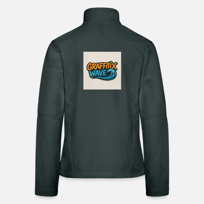 Graffitix Welle Graffiti Logo Frauen Softshelljacke