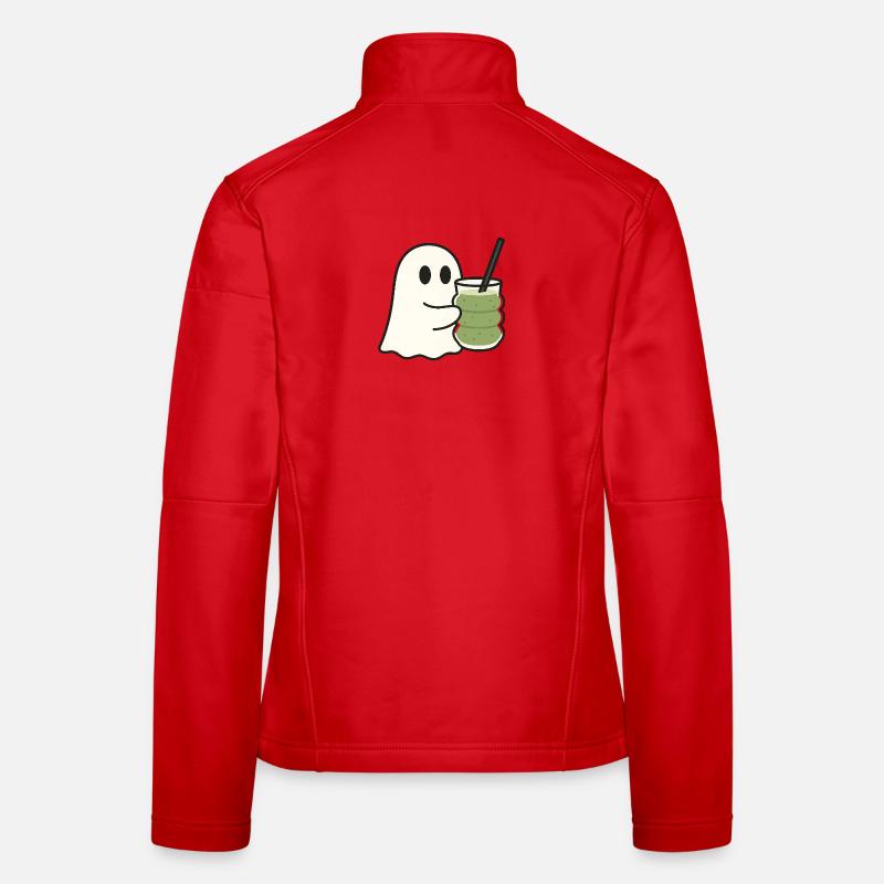 Süßer Geist mit Matcha Latte im Trendglas - Frauen Softshelljacke - Rot