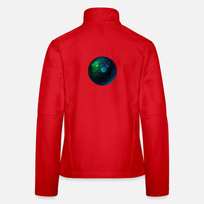 Neon Hexagon Kugel Frauen Softshelljacke