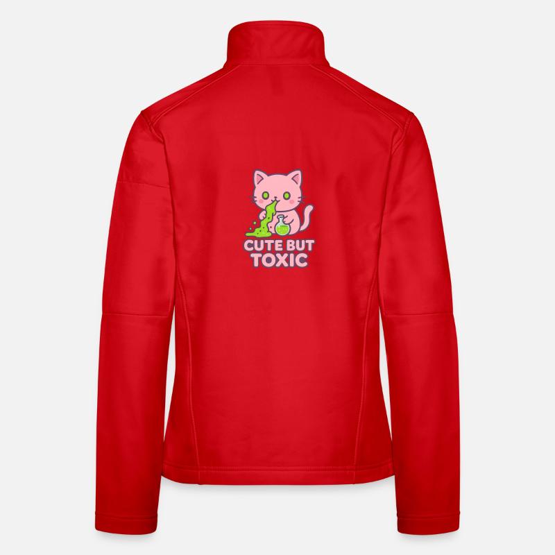 Giftige Kawaii-Katze Frauen Softshelljacke