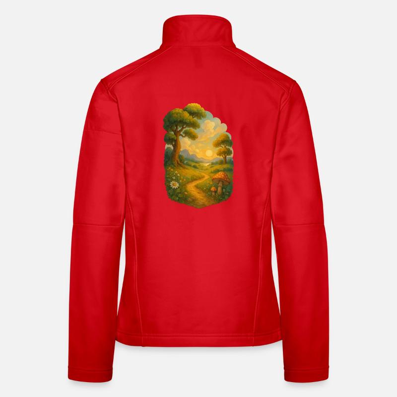 Fairy tale trail in the sunlight Women's Softshell Jacket