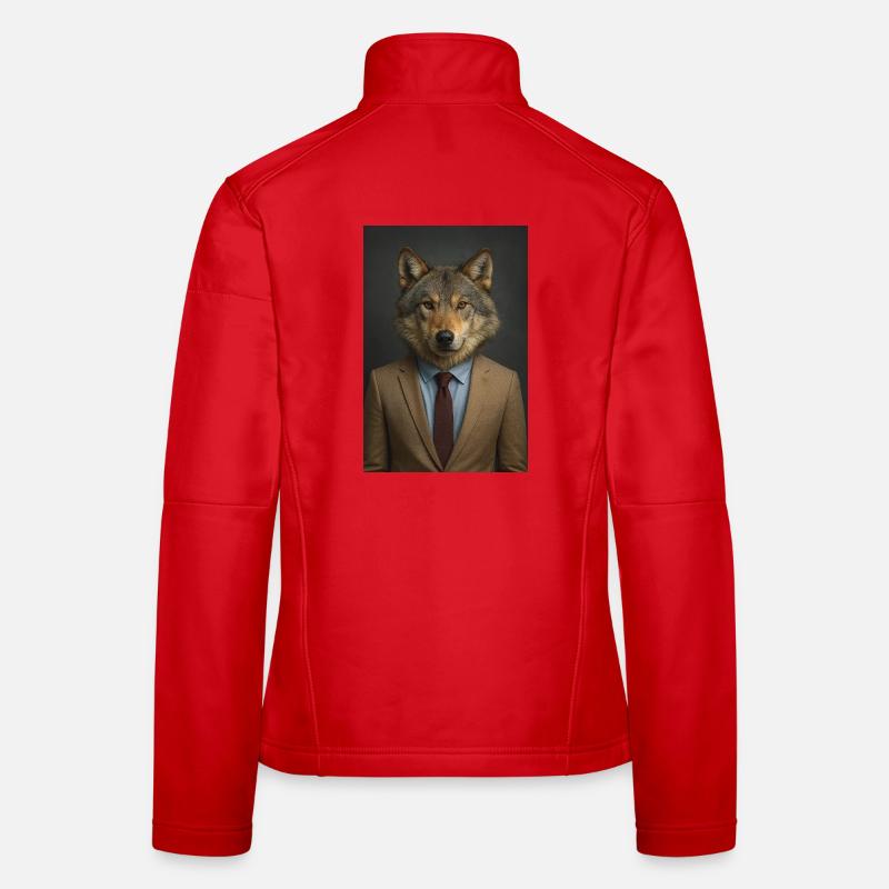 Wolf in a suit Women's Softshell Jacket