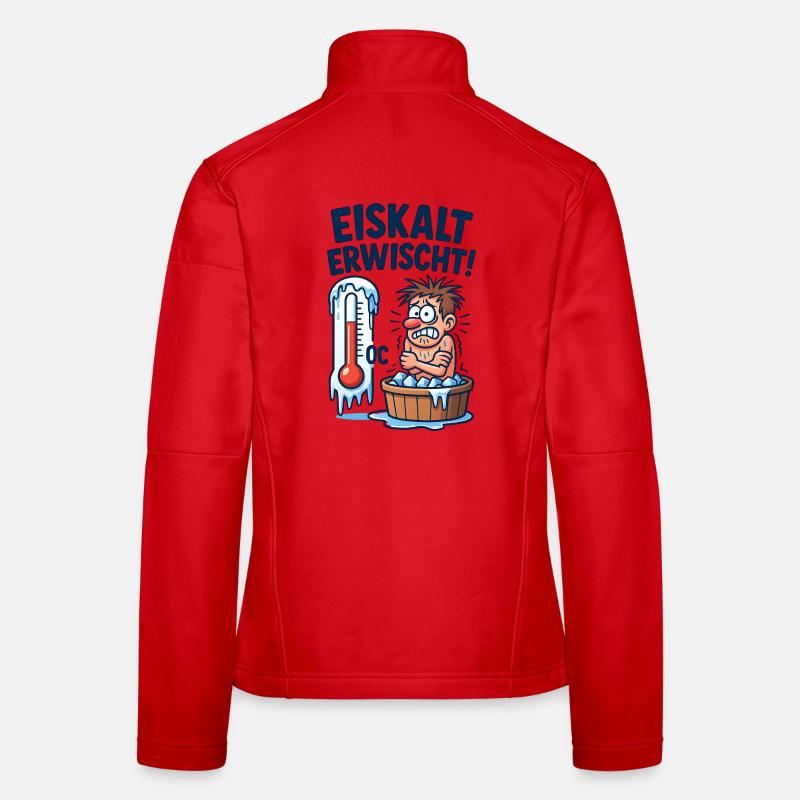Eiskalt Erwischt Eisbaden  - Frauen Softshelljacke - Rot