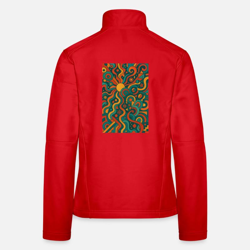 abstrakt colours Frauen Softshelljacke