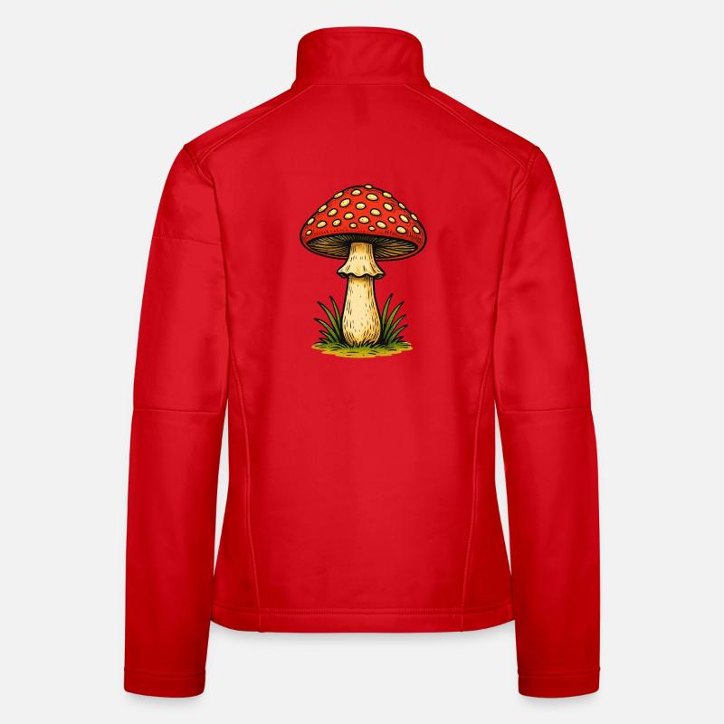 Red Toadstool Retro Women's Softshell Jacket