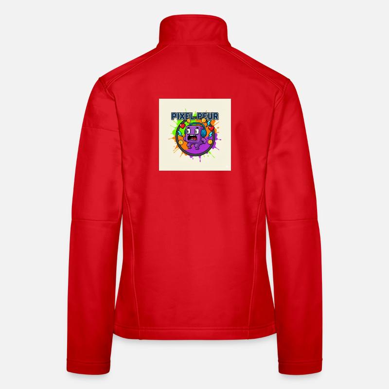 Pixel Fear Monster Pixel Art Women's Softshell Jacket