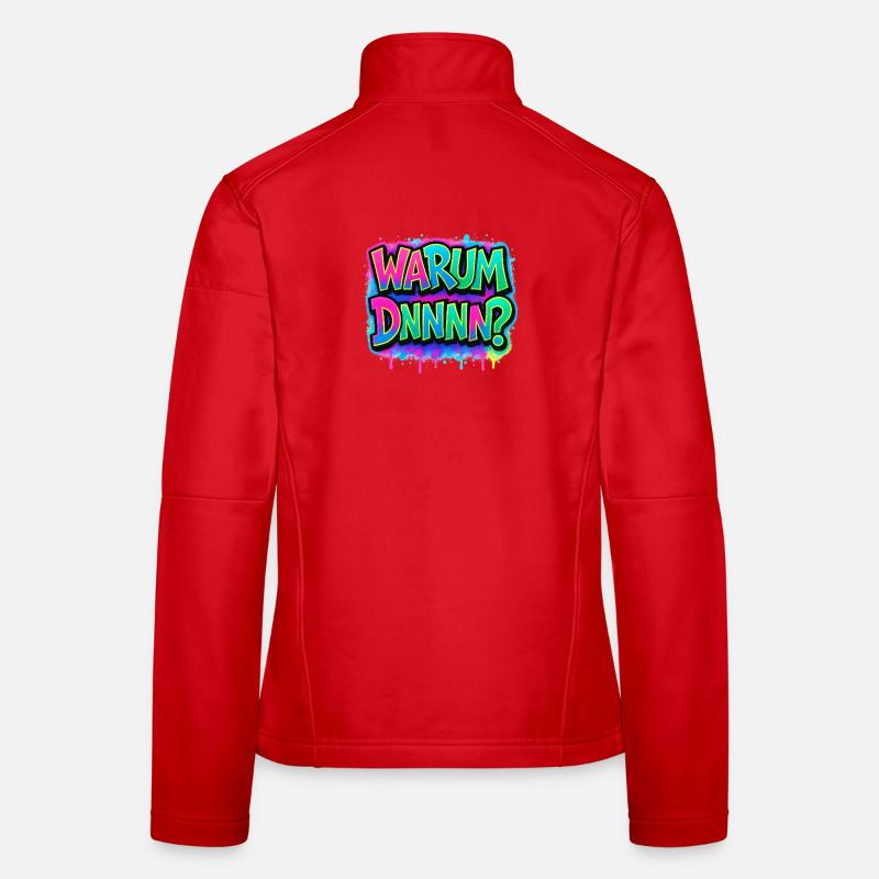 Pourquoi DNNN ? Graffiti au néon Veste en tissu softshell Femme