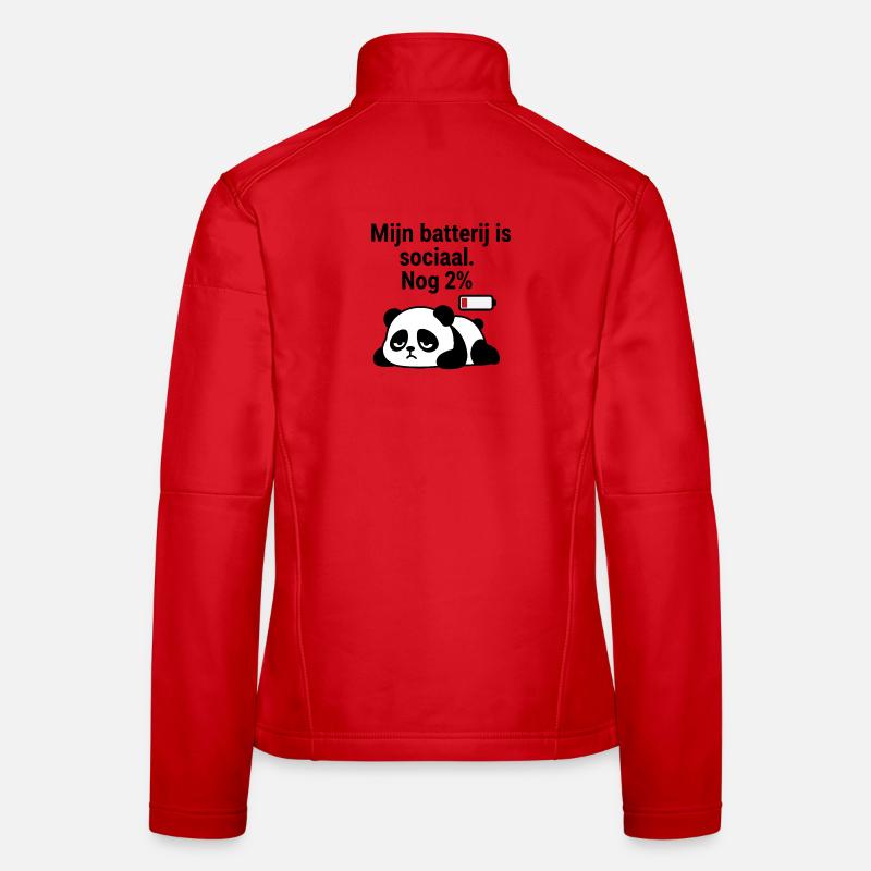 Introvertierter Panda Frauen Softshelljacke