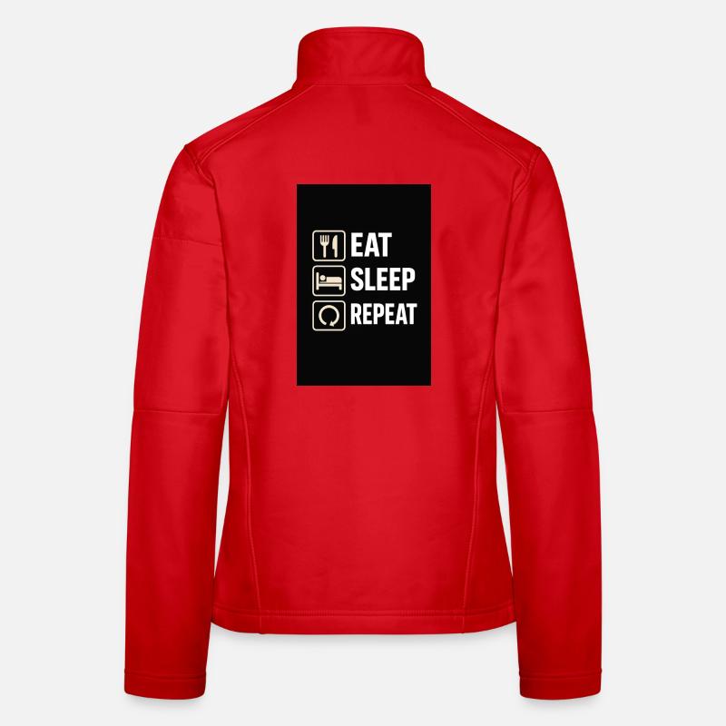 Eat Sleep Repeat Frauen Softshelljacke