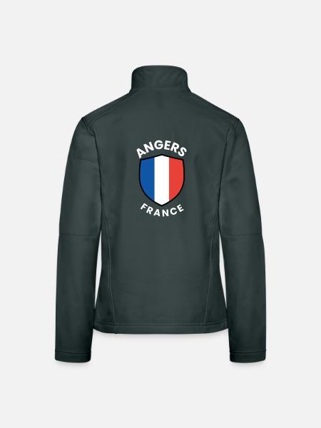 Angers France Shield Emblem - Women's Softshell Jacket - mouse grey - Back