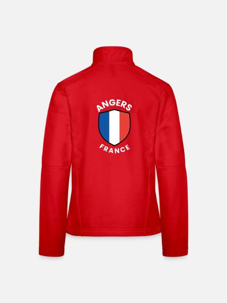 Angers France Shield Emblem - Women's Softshell Jacket - red - Back