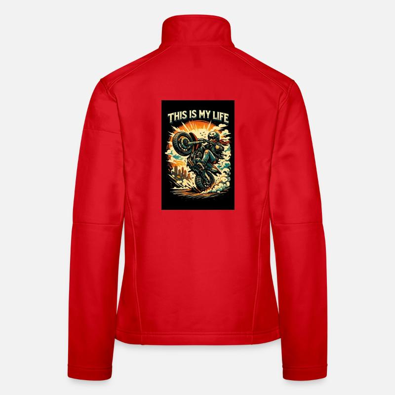 Motorrad im Einsatz Frauen Softshelljacke