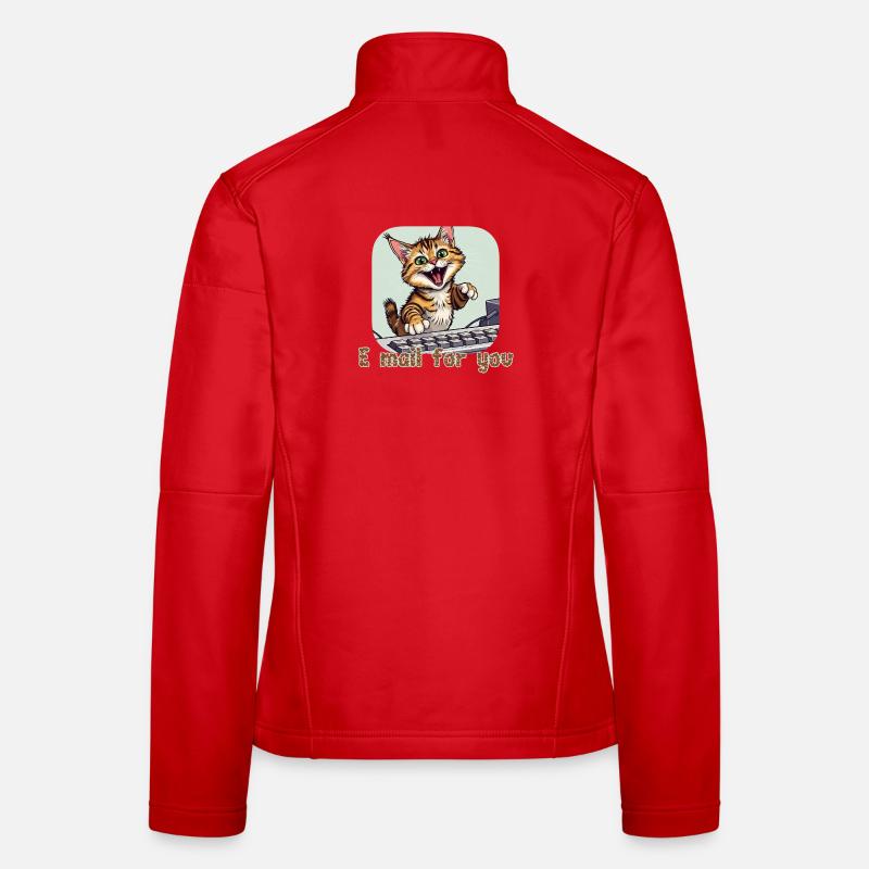Cat composition: Mail kitten on the PC Women's Softshell Jacket
