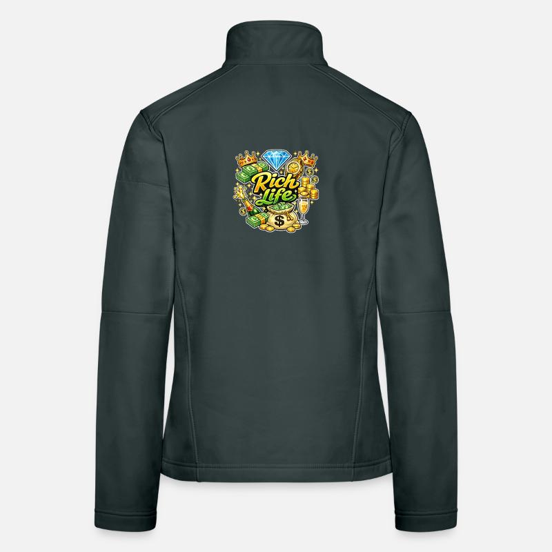 Rich Life Sparkle and Diamonds Women's Softshell Jacket