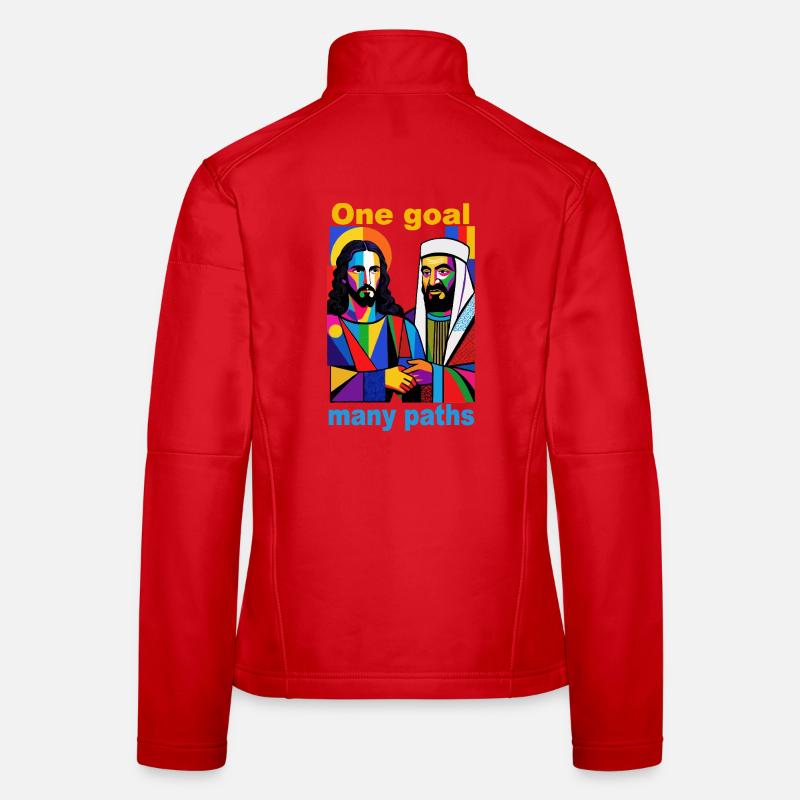 Un objectif : Multiples chemins Duo Pop Art Veste en tissu softshell Femme