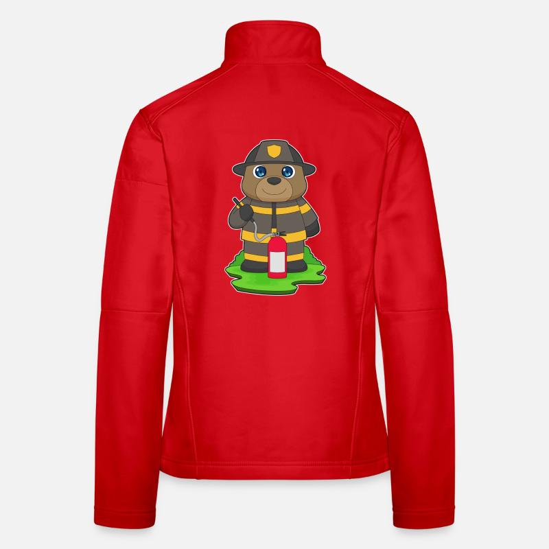 Brigade des pompiers Bear Extincteur d’incendie Veste en tissu softshell Femme