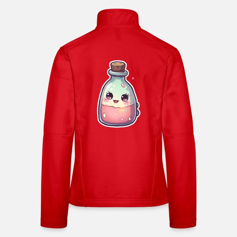 Cute kawaii cake potion bottle Women's Softshell Jacket