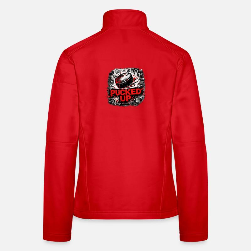 Punk graffitier déformé - Veste en tissu softshell Femme - rouge
