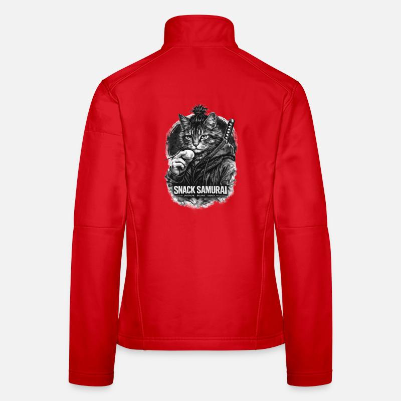 Snack Samurai Katze II - Frauen Softshelljacke - Rot