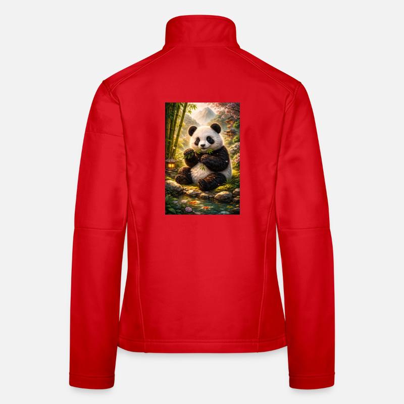 Panda im Zen-Garten Frauen Softshelljacke