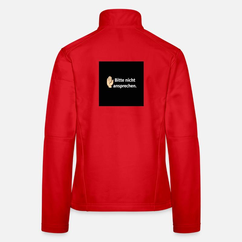 Bitte nicht ansprechen Grenzsignal - Frauen Softshelljacke - Rot
