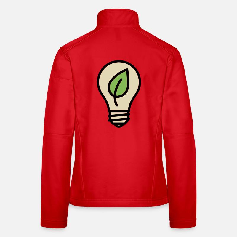 Idée de l’éco de feuilles d’ampoule Veste en tissu softshell Femme