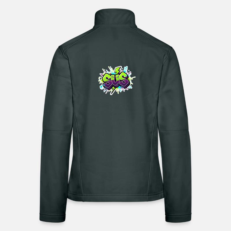 SUS Graffiti Neon Splash Frauen Softshelljacke