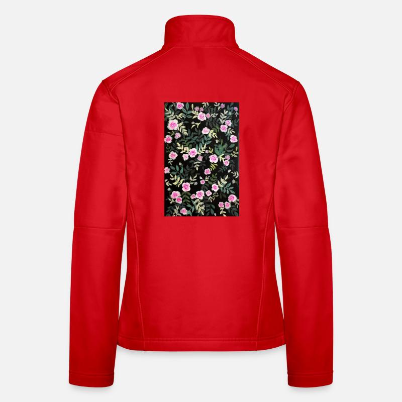 Vintage rose pattern Women's Softshell Jacket