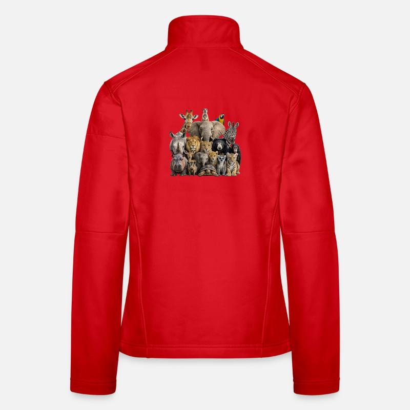 Rassemblement animalier Veste en tissu softshell Femme
