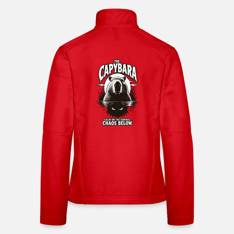 Capybara Chaos Horror Design Women's Softshell Jacket
