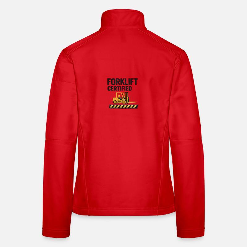 Gabelstapler Zertifiziert Motiv Frauen Softshelljacke