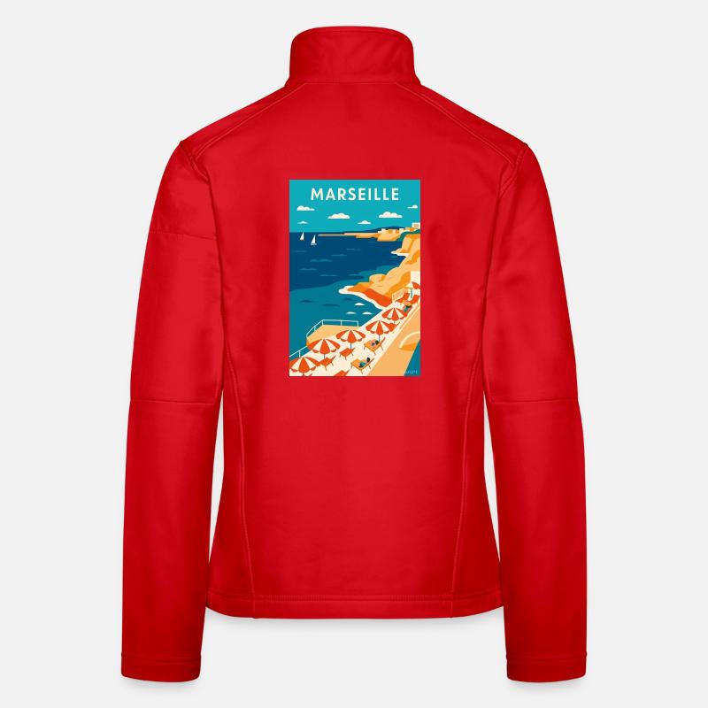 Marseille Côte Azur Plage Veste en tissu softshell Femme
