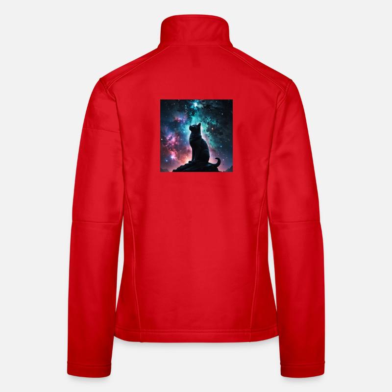 kosmische Katze Frauen Softshelljacke