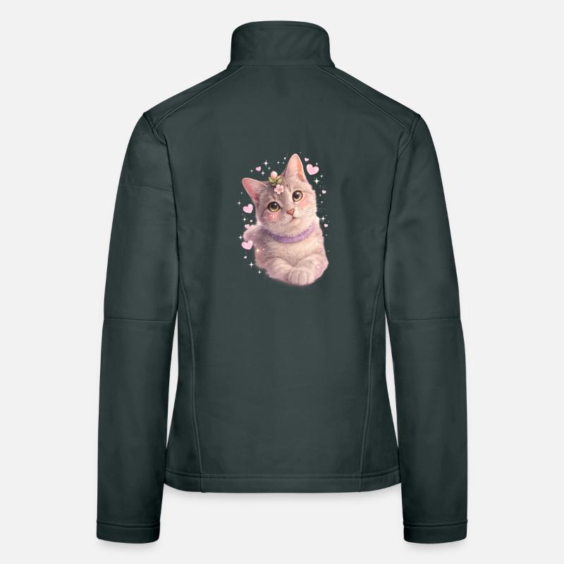 Blütiges Kätzchen Frauen Softshelljacke