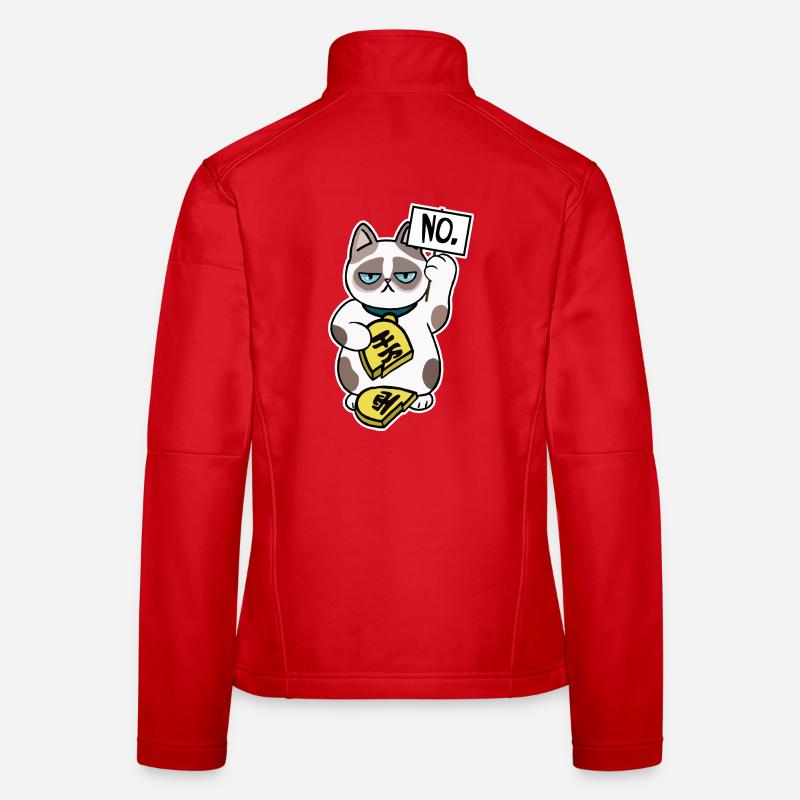 Conception de chat malchanceux Veste en tissu softshell Femme
