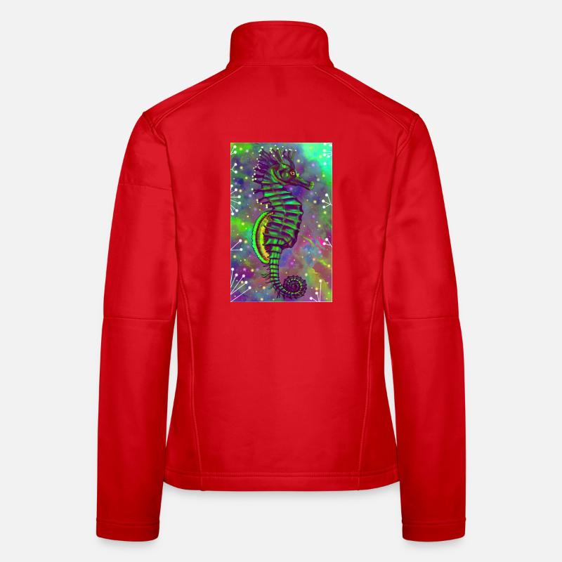 sea horse - Women's Softshell Jacket - red