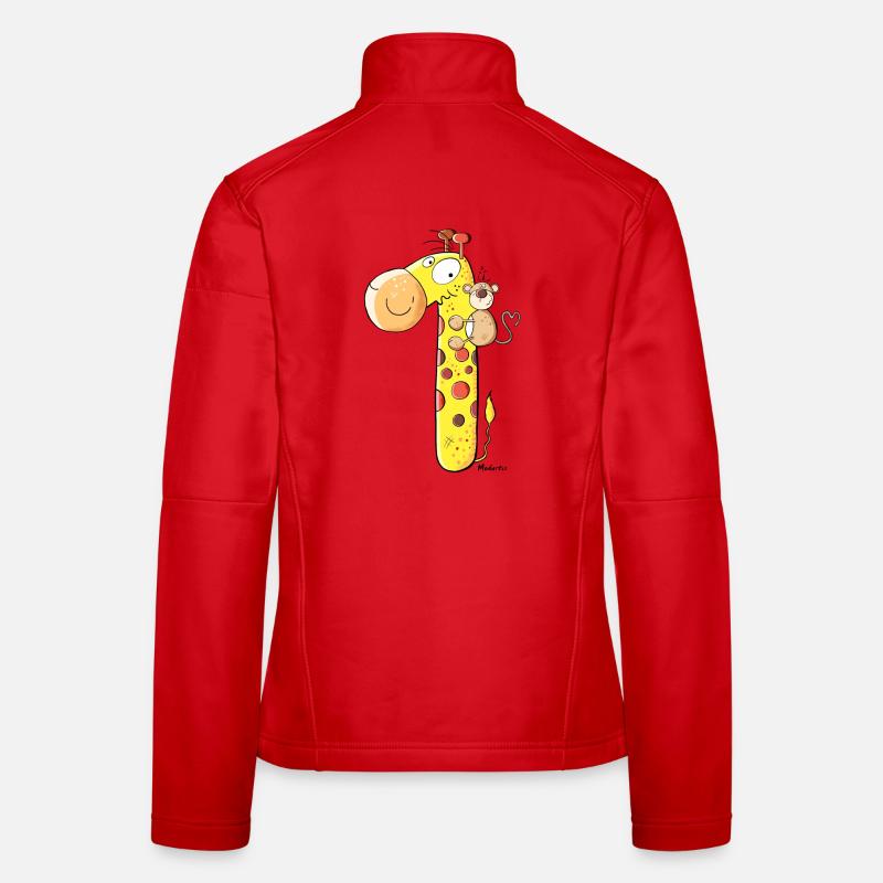 Affe auf Giraffe Frauen Softshelljacke