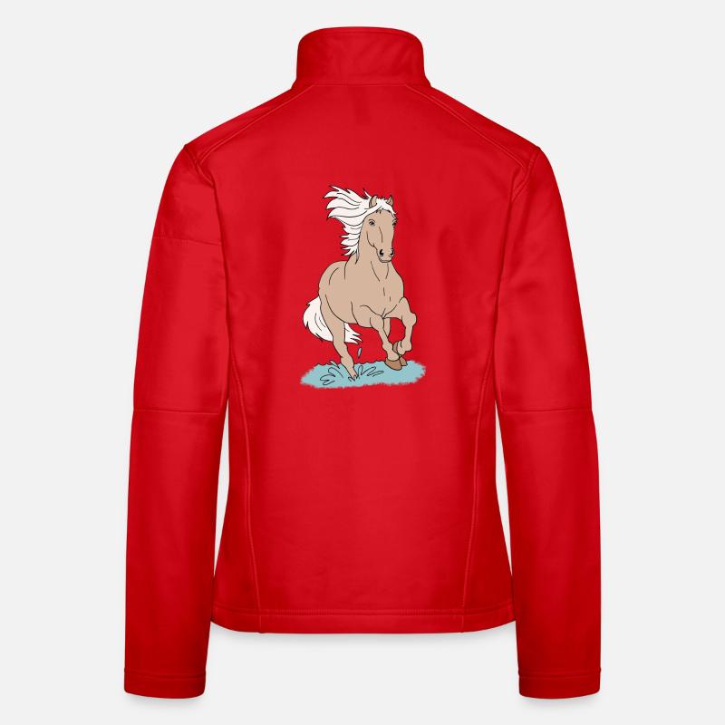 Chevaux de cheval Veste en tissu softshell Femme