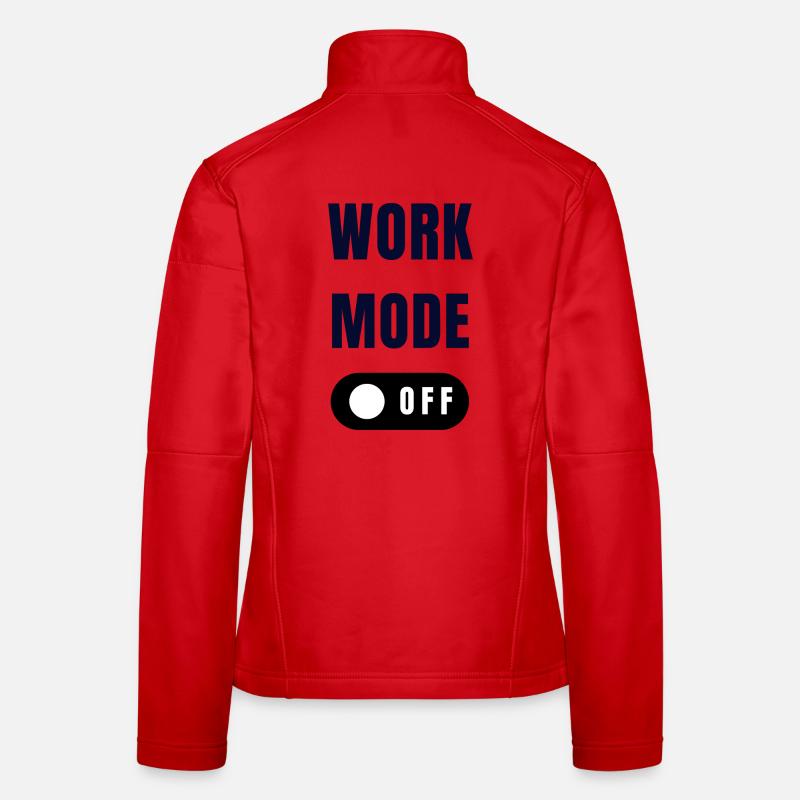 Work Mode Toggle Design - Women's Softshell Jacket - red