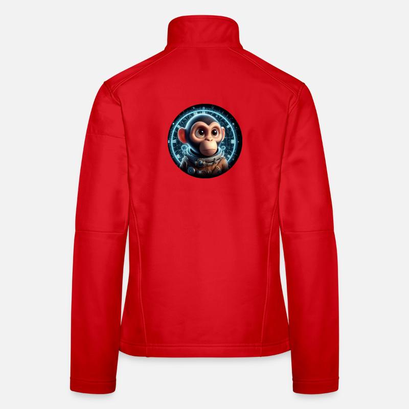Singe en astronaute dans l’espace Veste en tissu softshell Femme