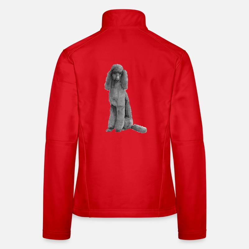 Pudel Pudel Groß Schwarz King Standard - Frauen Softshelljacke - Rot
