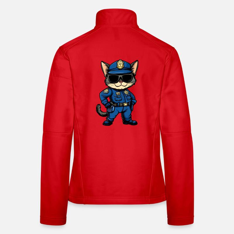 Polizei Katze Frauen Softshelljacke