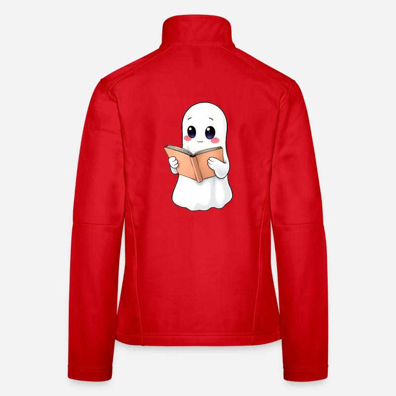 Gespenst liest ein Buch Frauen Softshelljacke