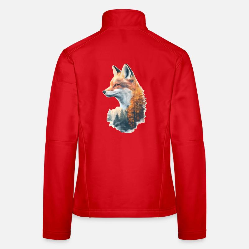 Fuchs im Herbstwald Frauen Softshelljacke