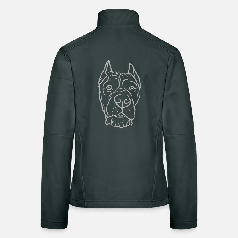 Cane Corso Kopf Frauen Softshelljacke