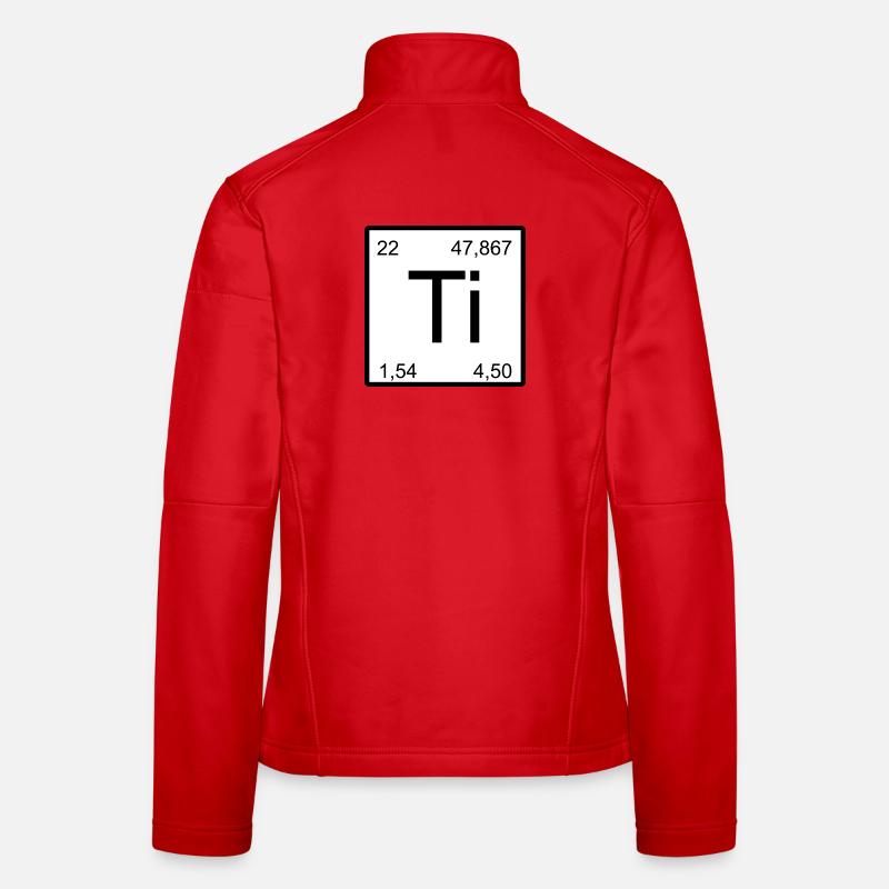 Titanium Element Symbol Minimal Tile Women's Softshell Jacket