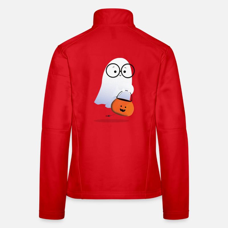 Geist mit Kürbiskorb Frauen Softshelljacke