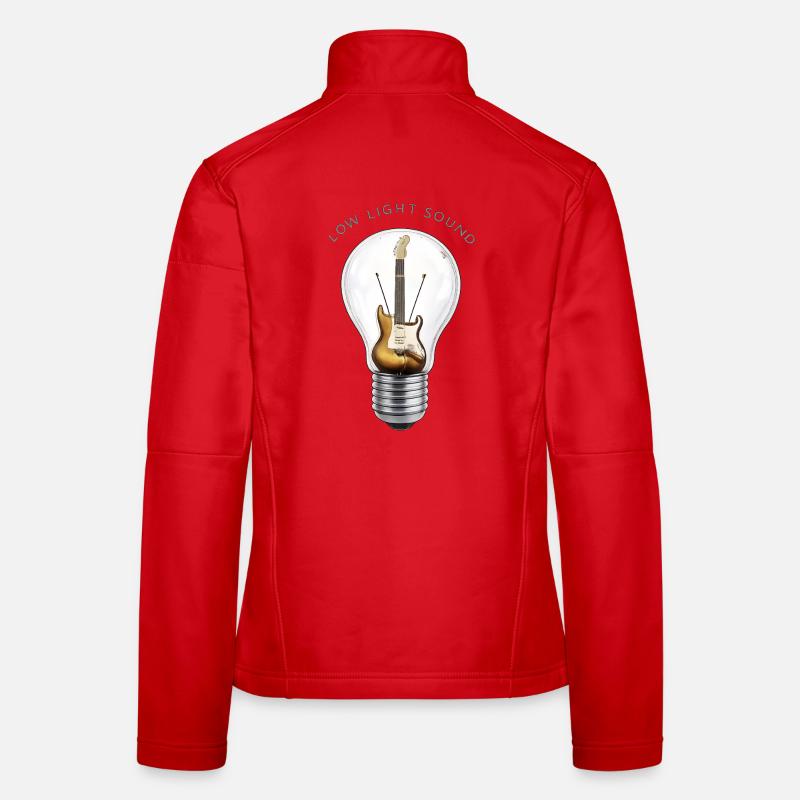 Guitar in light bulb Women's Softshell Jacket