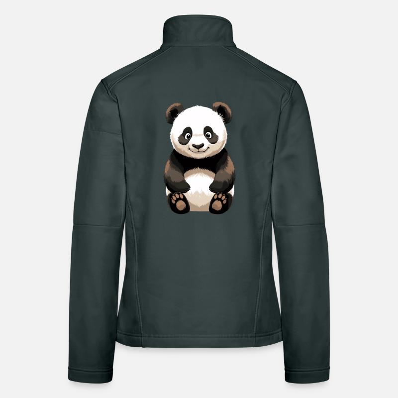 Dessin animé de Panda Câlin – Panda Mignon Veste en tissu softshell Femme