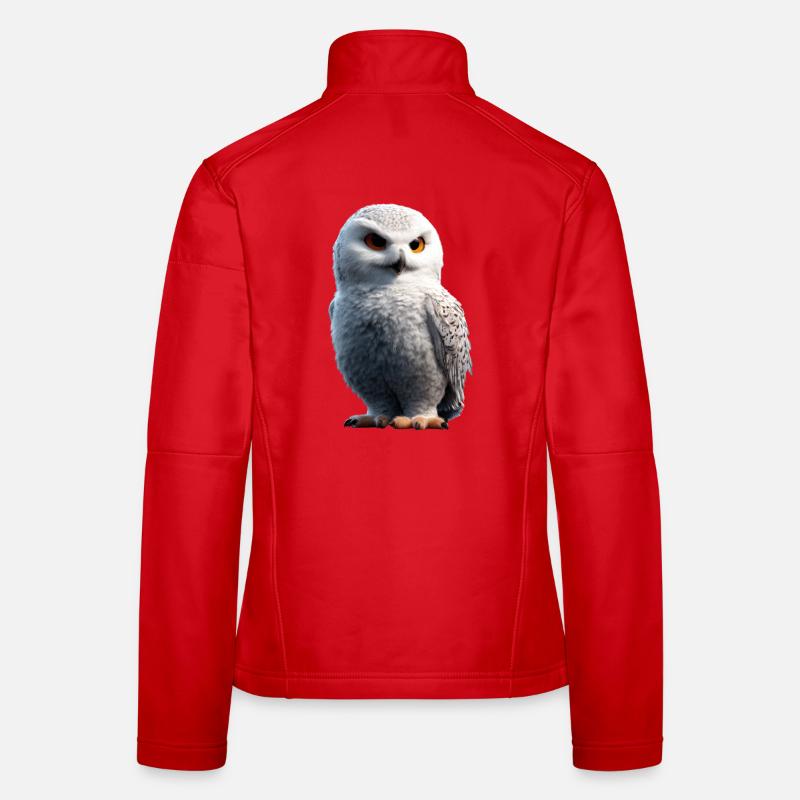Schneeeule Weiße Eule Kauz Uhu Owl Schnee Eulen Frauen Softshelljacke